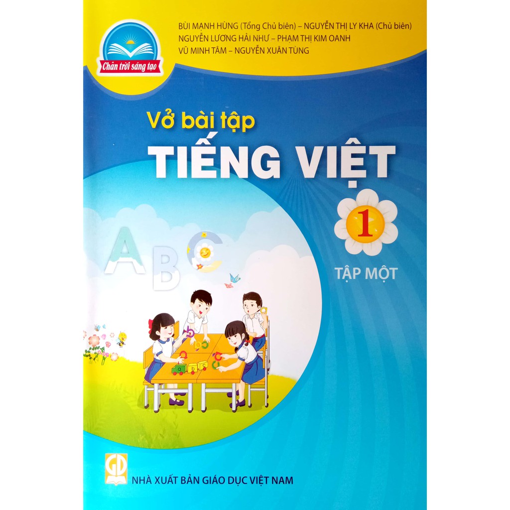 Sách - Vở bài tập Tiếng Việt 1 - Tập 1 (Chân Trời Sáng Tạo) kèm bìa bao + bút chì 2b
