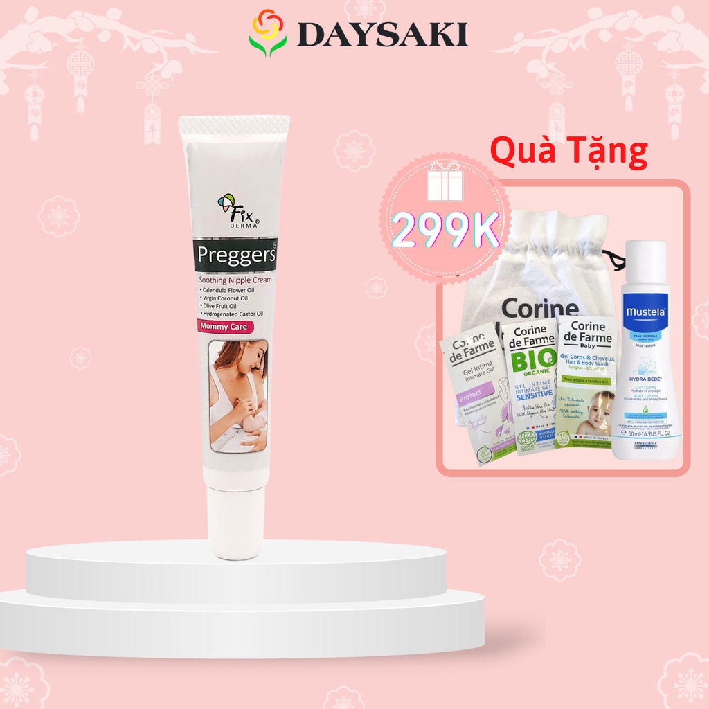 FIXDERMA KEM DƯỠNG ẨM PREGGERS SOOTHING NIPPLE CREAM 20G