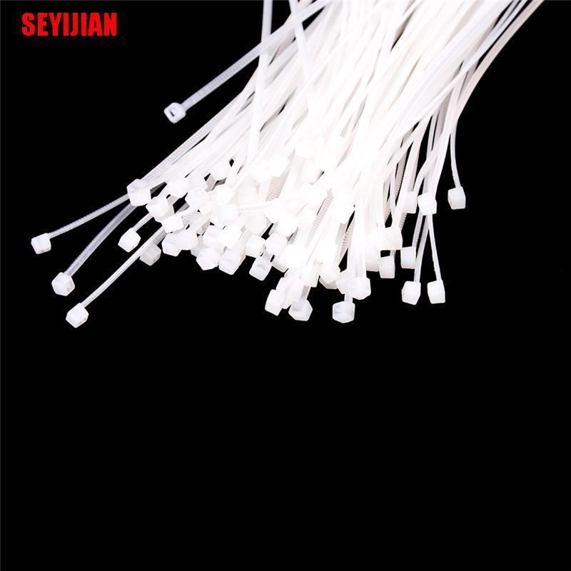 Set 100 Dây Cáp Nylon Màu Trắng Đen Tự Khóa Tiện Dụng