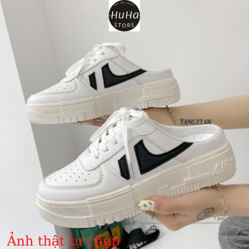 Giày sục nữ,Giày thể thao nữ đạp gót,Sneaker phong cách Hàn Quốc max đẹp hottrend 2021