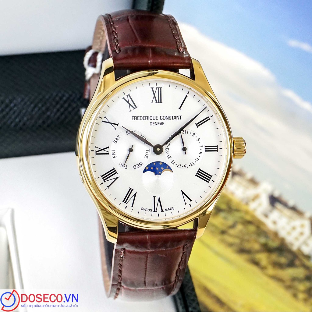 Đồng hồ nam Frederique constant moonphase FC-260WR5B5