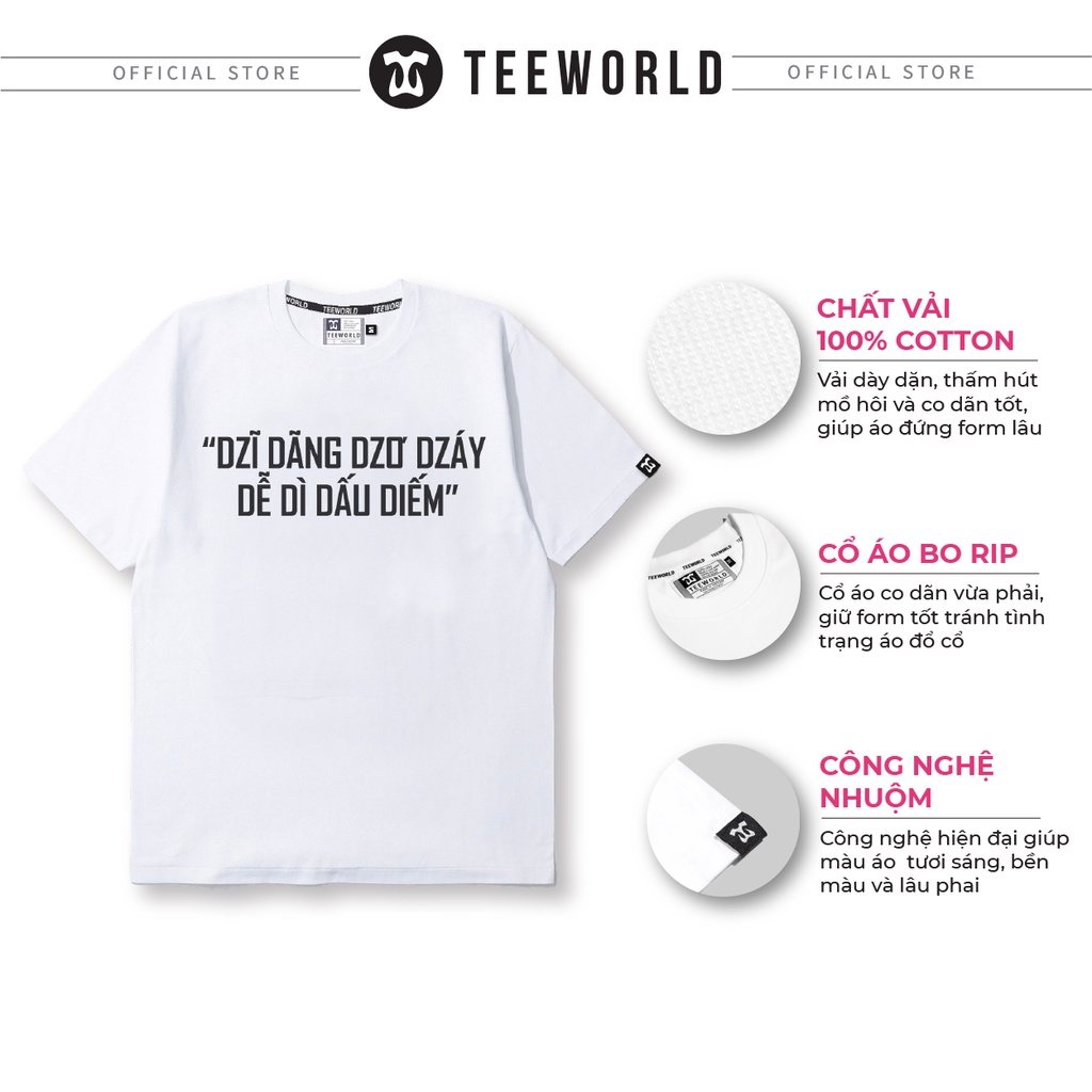 Áo thun Teeworld Dễ Gì Dấu Diếm T-Shirt Nam Nữ Form Rộng Unisex