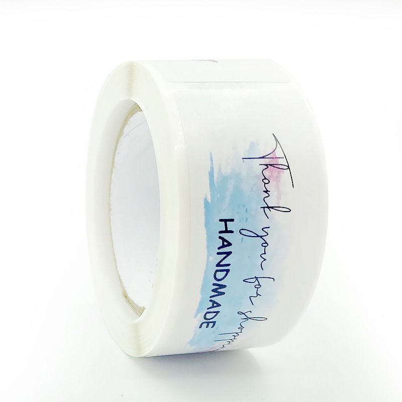 Cuộn 125 tag thank you for shopping, thank you for your order, Tag cảm ơn, sticker thank you, tem cảm ơn