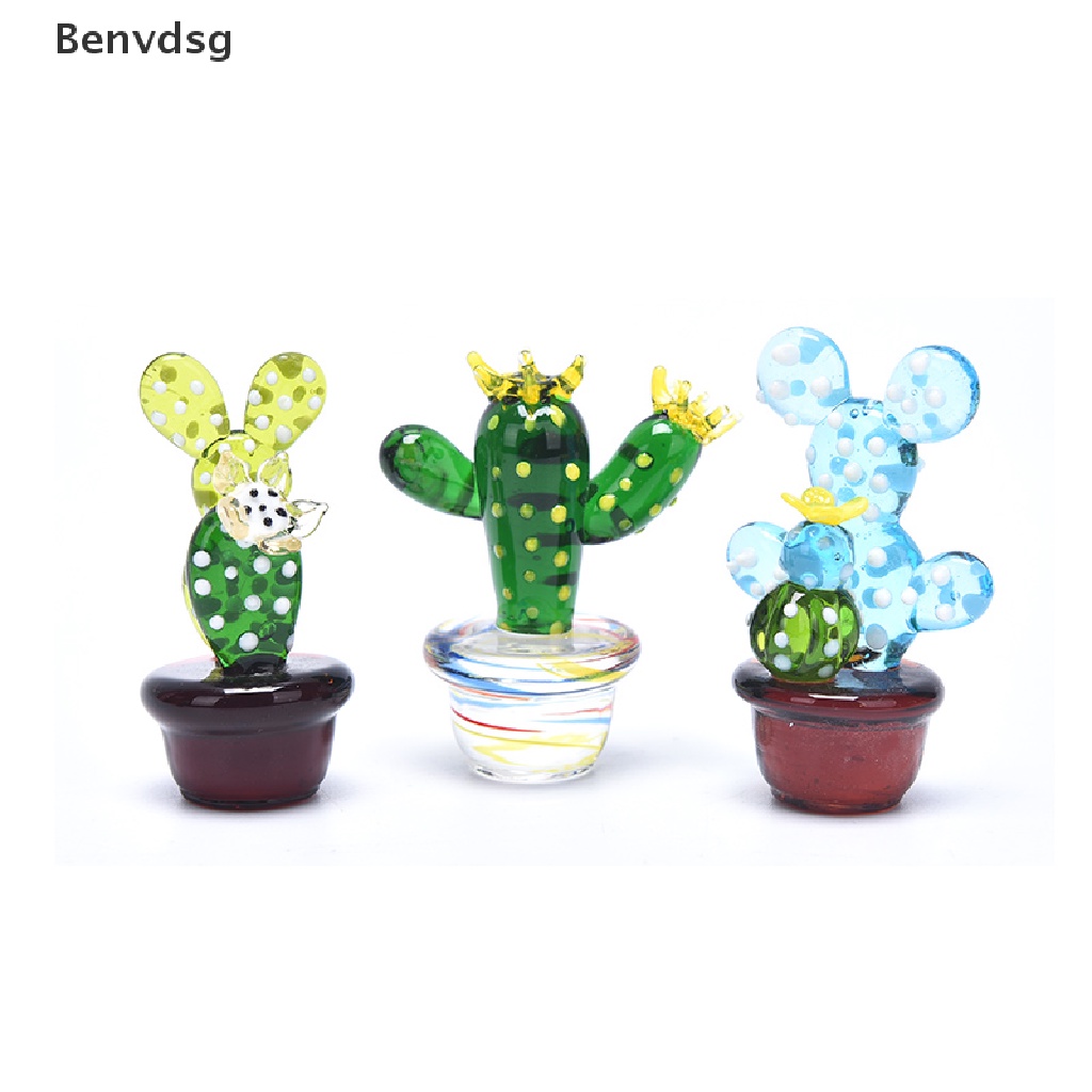 Cây Xương Rồng Mini Bằng Kính Để Bàn Trang Trí Nhà Cửa