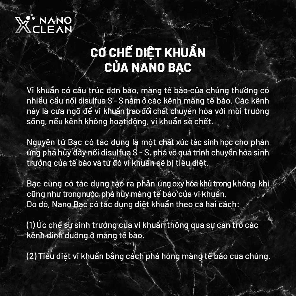 Nano Bạc xịt khử khuẩn khử mùi hôi diệt nấm, diệt virus (Nano Xclean AHT Corp) NANO BẠC