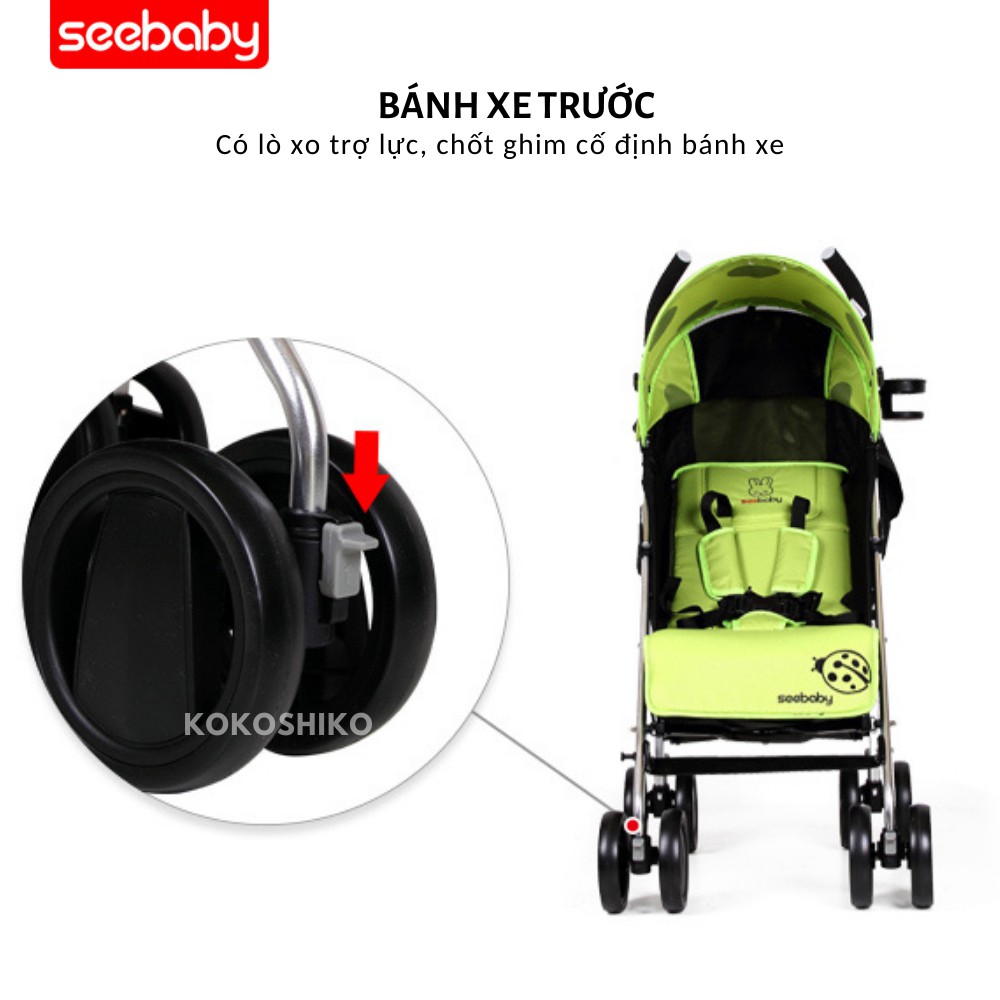 Xe đẩy Seebaby Cánh Cam S03A