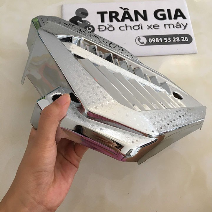 Ốp che két nước xe AB airblade 2016-2017-2018-2019 che quạt gió air blade xi crom cacbon - phụ kiện trang trí đồ kiểng