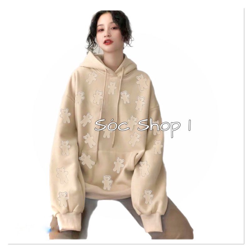 Áo nỉ hoodie in hình Gấu cực kute.hangtotgiare98