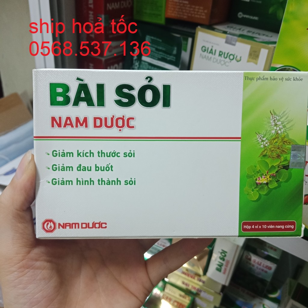 Bài sỏi Nam Dược - Hỗ trợ lợi tiểu, bài tiết sỏi thận, sỏi tiết niệu, sỏi mật - hộp 40 viên