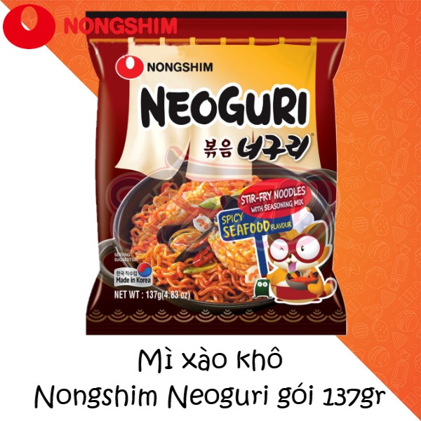 [Mã GROXUAN1 giảm 8% đơn 150K] (2 loại) Mì Nongshim Neoguri gói 137gr | BigBuy360 - bigbuy360.vn