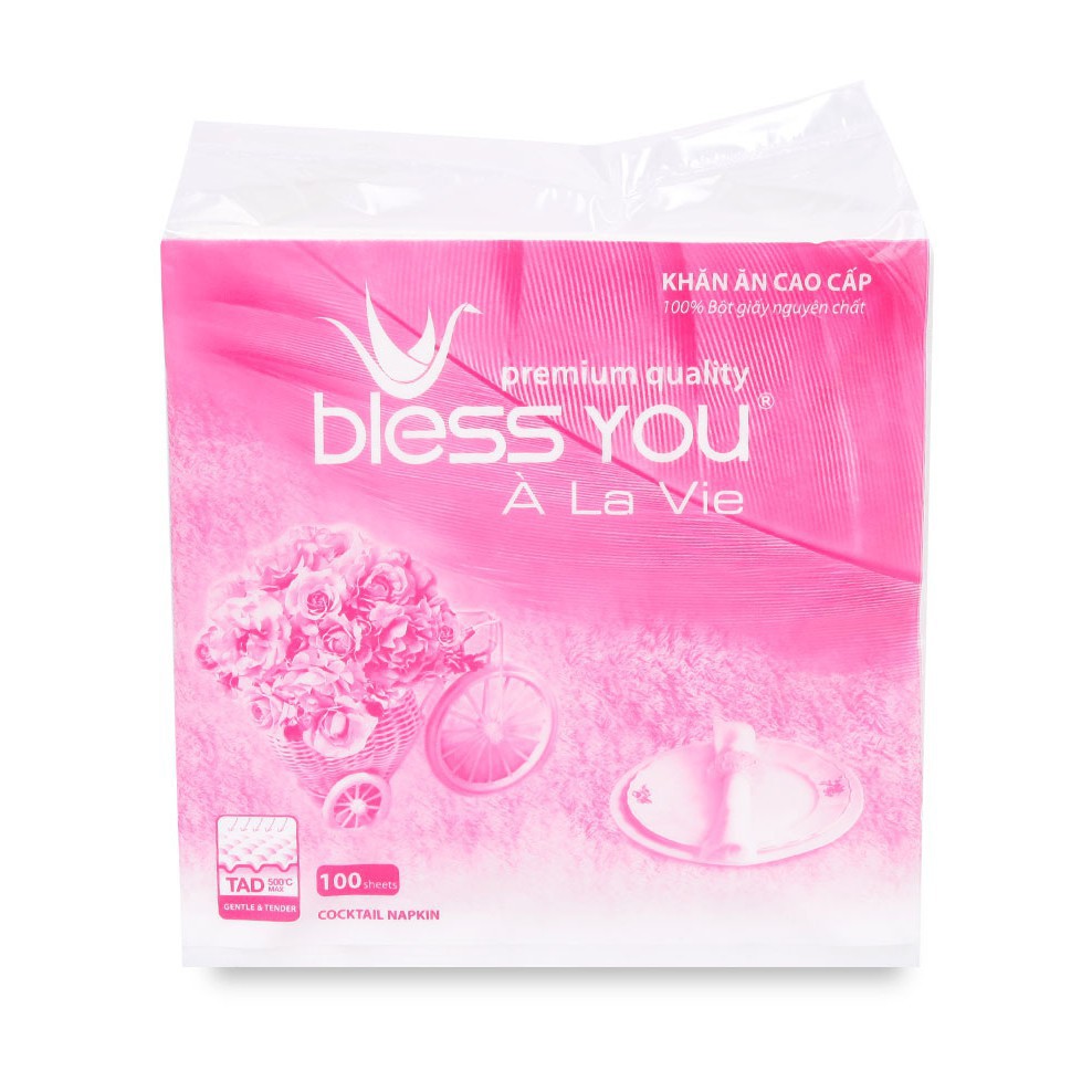 combo 10 giấy ăn vuông blessyou 100 tờ (33x33)