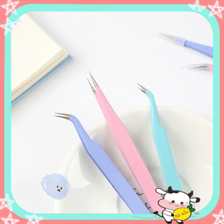 Nhíp Gắp Sticker Màu Pastel Đầu Cong Các Loại Hình Dán Cute Dụng Cụ Trang Trí Bullet Journal DD63
