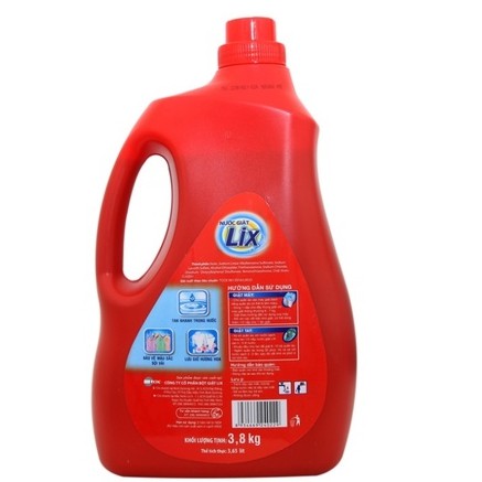 03 CAN Nước giặt Lix 3,6kg đậm đặc giặt máy + giặt tay