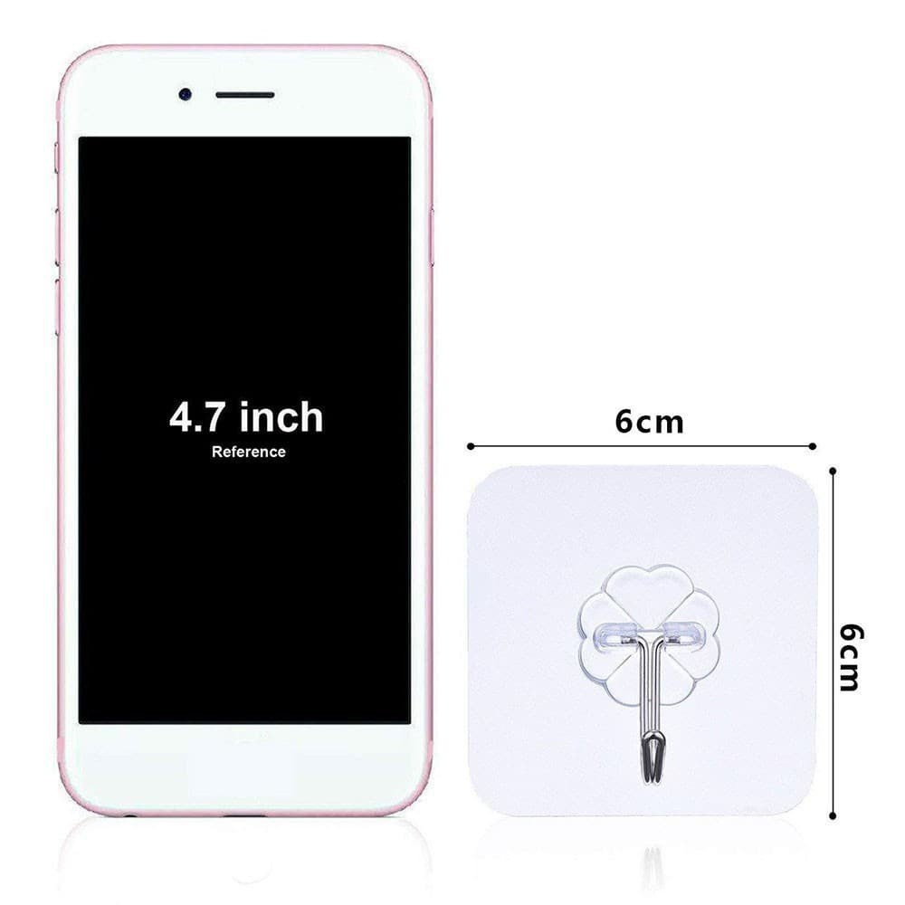 1 Móc Treo Đồ Dán Tường Bằng Thép Không Gỉ Trong Suốt