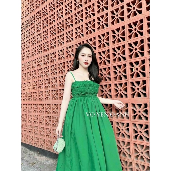 Váy Maxi 2 Dây Nhún Chun Bồng alohashop91