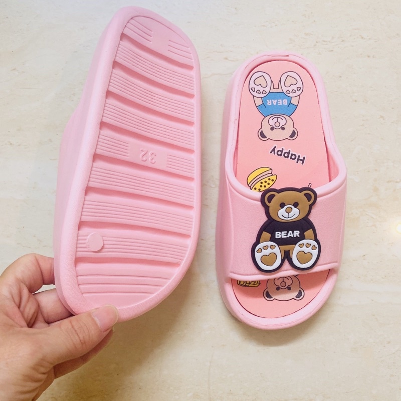 Dép quai ngang cross hình gấu dành cho cả bé gái và bé trai