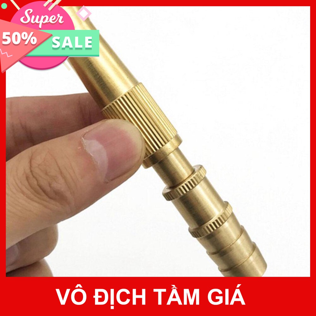 Đầu vòi xịt tăng áp, áp lực cao mini bằng đồng, nhỏ nhưng có võ, đa ăng: vệ sinh, rửa xe, tưới cây (Hàng có Sẵn)  sỉ mua