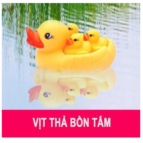 Bộ 4 Con Vịt Thả Bồn Tắm Cho Bé Chơi