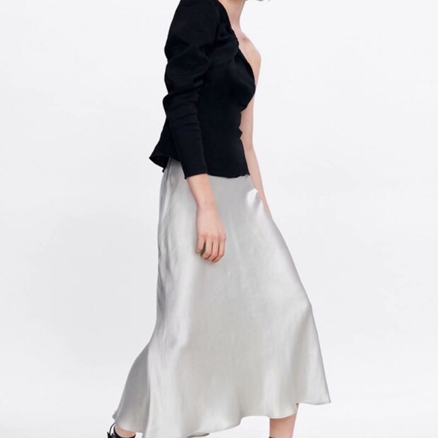 CHÂN VÁY LỤA MIDI #ZARA AUTHENTIC TUỒN STORE