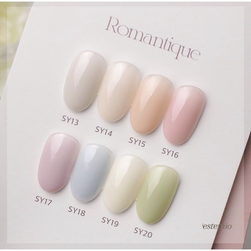 [Estemio] Bộ sản phẩm sơn gel thạch cao cấp Hàn Quốc spring collection 2022 Romantique (8pcs)