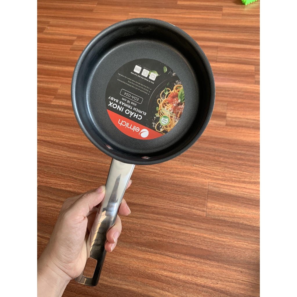 Chảo elmich Trimax 16 cm inox đáy liền nguyên khối