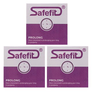 Combo 3 hộp Bao cao su SafeFit ProLong