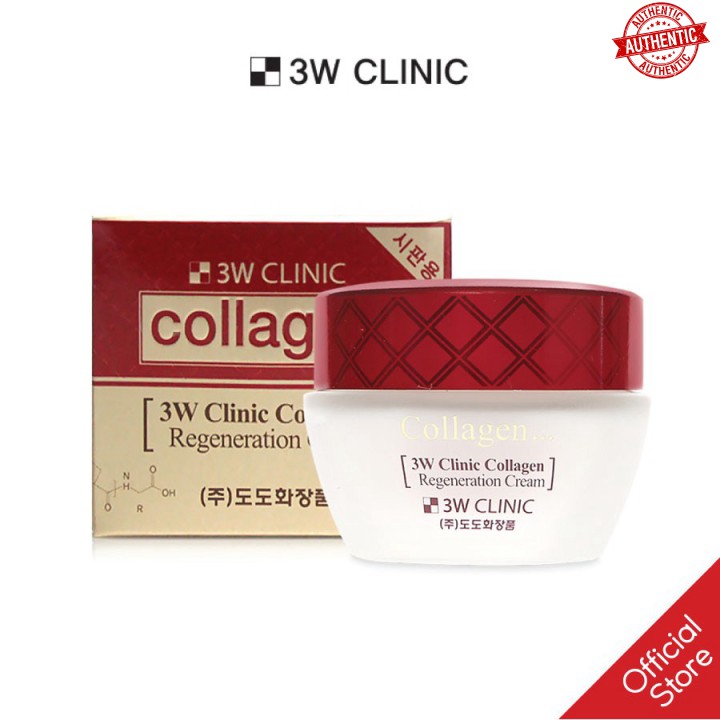 [Mã chiết khấu giảm giá mỹ phẩm chính hãng] Kem Dưỡng Da Giữ Ẩm 3W Clinic Collagen Regeneration Cream 60ml