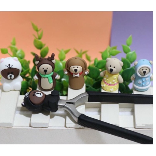 Bọc đầu kìm silicon dễ thương hình gấu