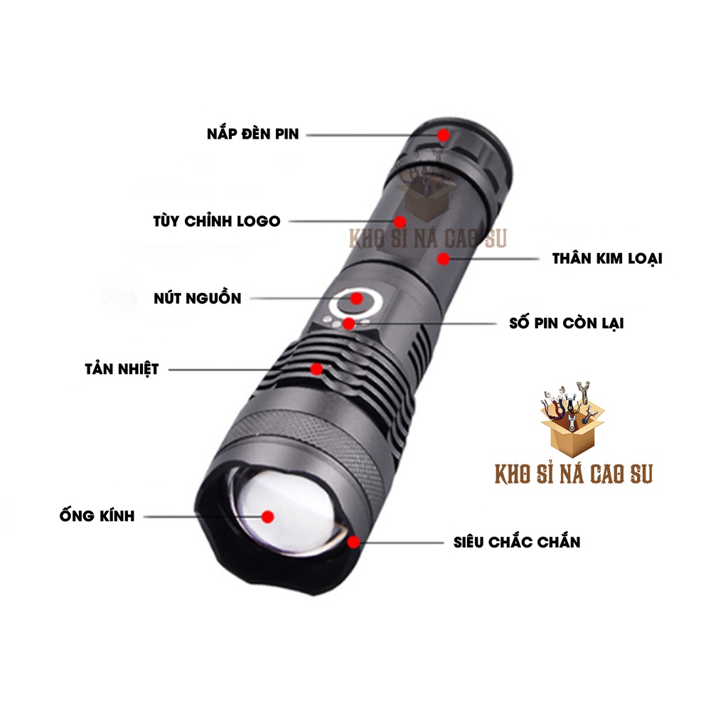[XHP50] Đèn pin siêu sáng cầm tay nhỏ gọn -Sản phẩm chính hãng -Đèn pin cầm tay