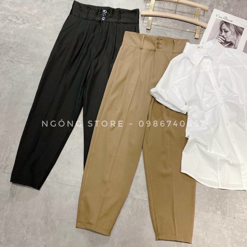 QUẦN BAGGY CẠP 3 CÚC CHẤT LỤA ĐẸP MS13011