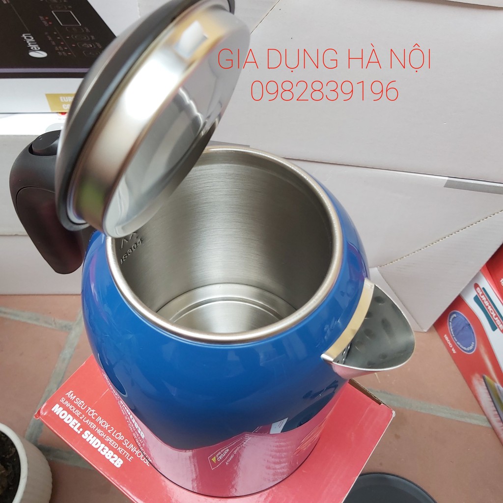 Ấm siêu tốc 2 lớp Sunhouse SHD1382, 1,7L
