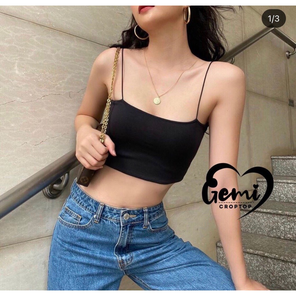 Áo Croptop 2 Dây Thoáng Mát | Áo Croptop Bra Thun Tăm 2 Dây Phong cách Trẻ trung Năng Động Giá rẻ Đẹp CT34 | NARINSHOP