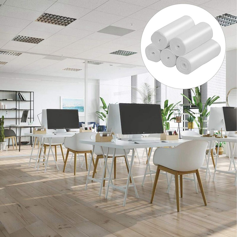 Set 100 túi đựng rác màu trắng có thể phân hủy được (20-30 L)