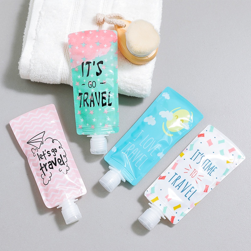 Túi Chiết Mỹ Phẩm Đi Du Lịch Dạng Bóp - Tuýp Chiết Dầu Gội, Sữa Tắm, Lotion,... (90ml)