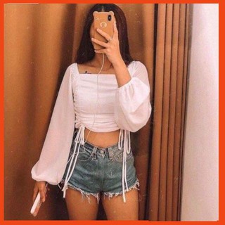 (Mẫu Mới) ⚡️ ÁO TRỄ VAI TAY DÀI DÂY DÚT SIÊU XINH ⚡️