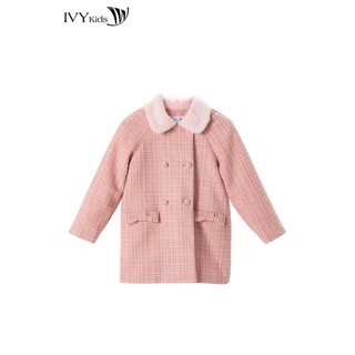 Áo khoác vải tweed dáng dài bé gái IVY moda MS 70G1118