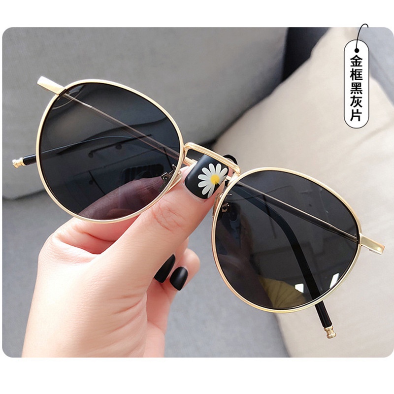 (KIQI-FASHION) COD Kính mát gọng tròn phong cách retro thời trang cho nữ