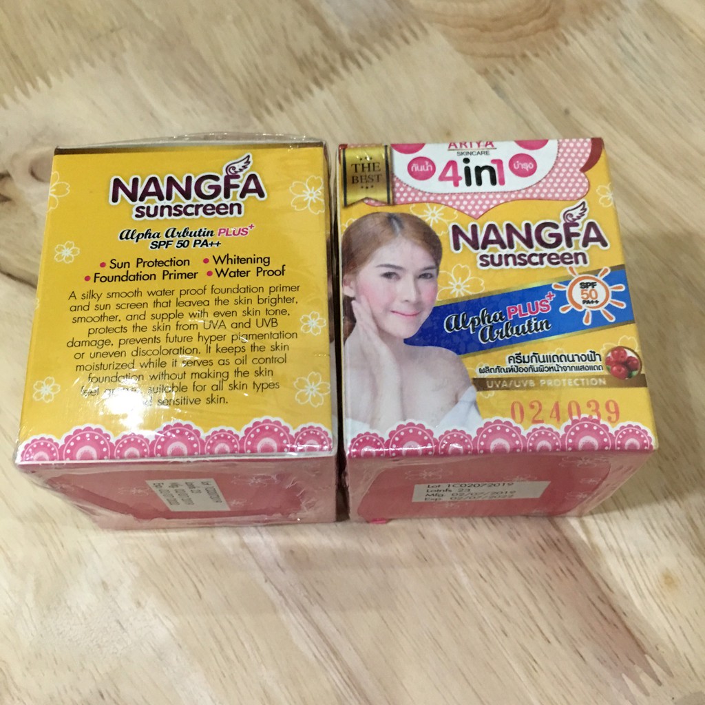 Kem dưỡng trắng da chống nắng Nangfa sunscreen Ariya SPF 50+