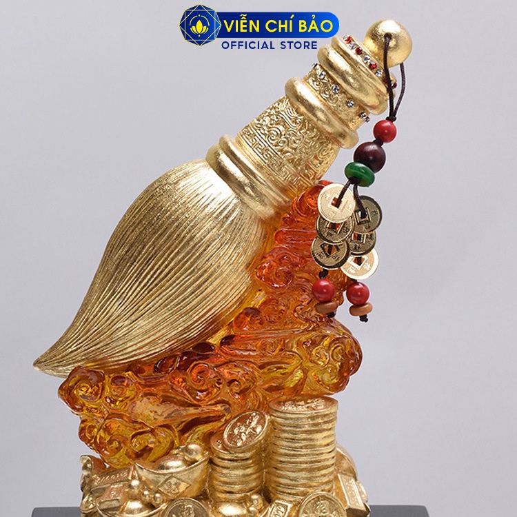 Tượng Trạng Nguyên Bút Dát Vàng 24K vật phẩm quà tặng cao cấp trang trí nhà cửa Viễn Chí Bảo M600142