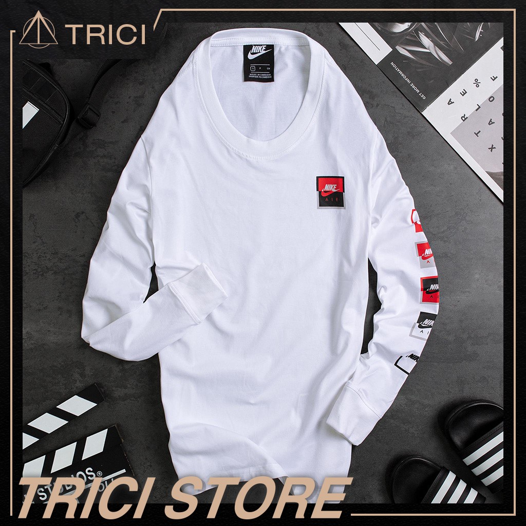 Áo thun dài tay Nike 👕FREESHIP👕 Áo thun dài tay Nke 100% cotton 4 chiều SSNK01