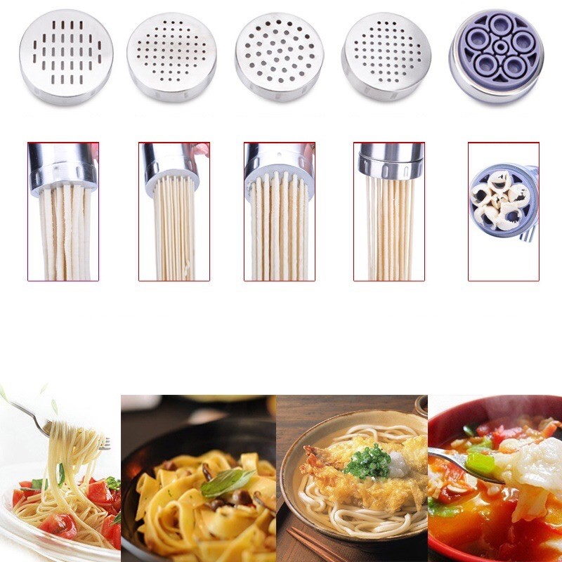 Dụng cụ làm bún mì tươi bằng inox tại nhà kèm 5 khuôn