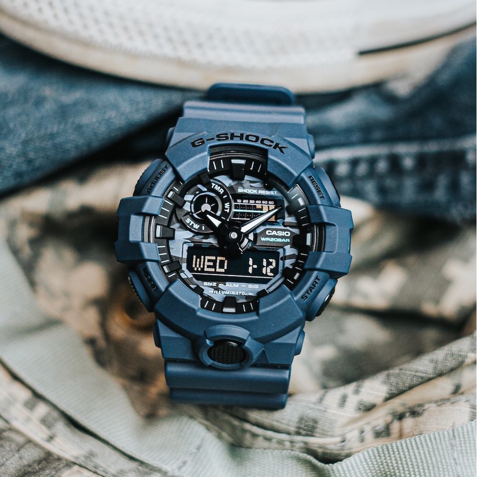 Đồng Hồ Nam Dây Nhựa Casio G-Shock GA-700CA-2ADR Chính Hãng - GA-700CA-2A CAMO