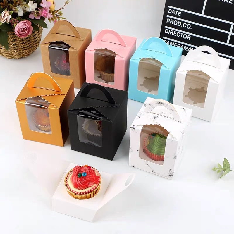 Hộp đựng cupcake loại 1 cup - set 5 hộp