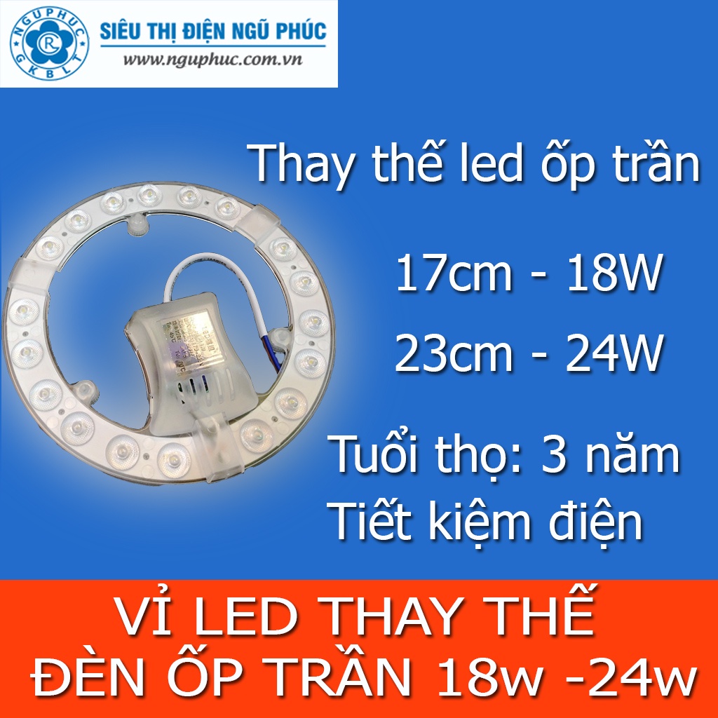 VỈ LED ỐP TRẦN 18W - 24W