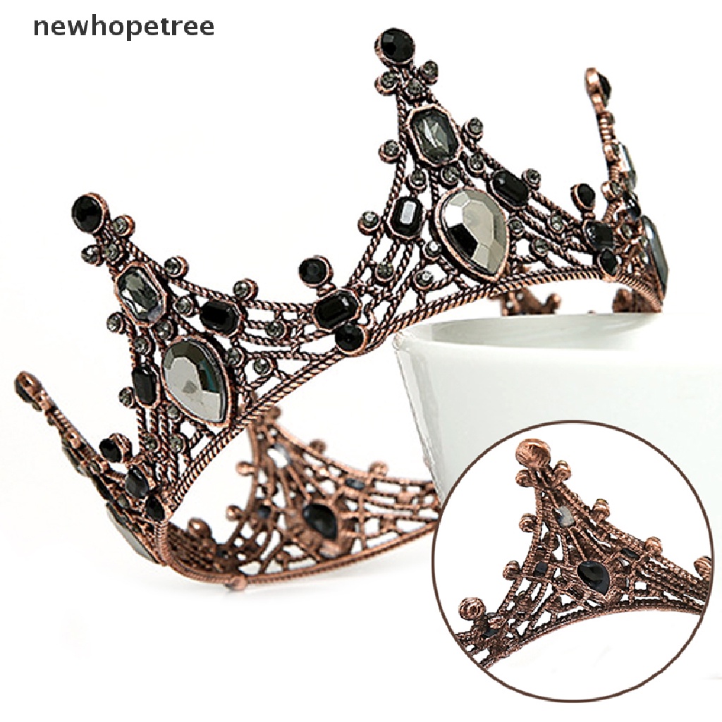 newhopetree Mini Retro Black Tiaras Crowns Cake Topper Decoration Party Birthday Supply OIK