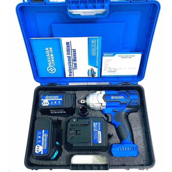 Máy siết bulong dùng pin không chổi than NAVARA lực siết khủng 880NM (mở ốc ô tô)