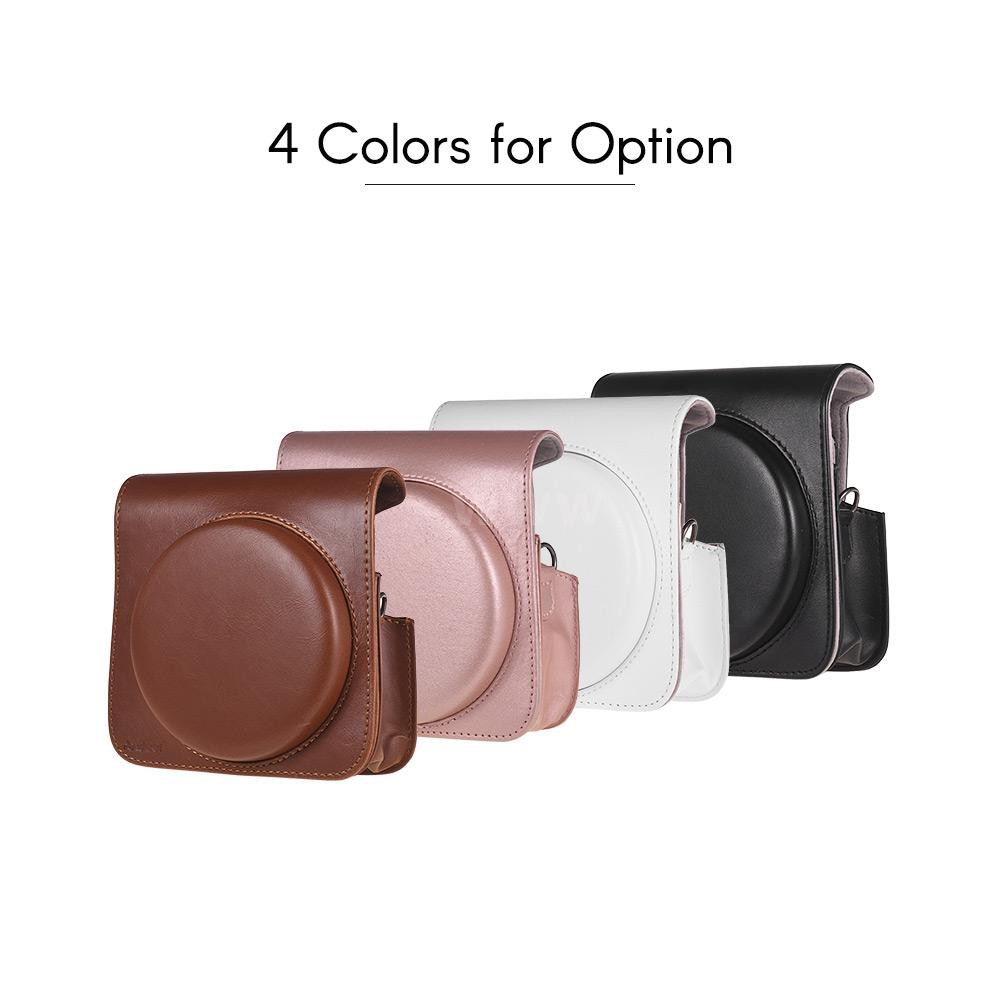 Andoer Protective Case PU Leather Bag with Adjustable Strap for Fujifilm Instax Square SQ6 Instant Film Camera Brown