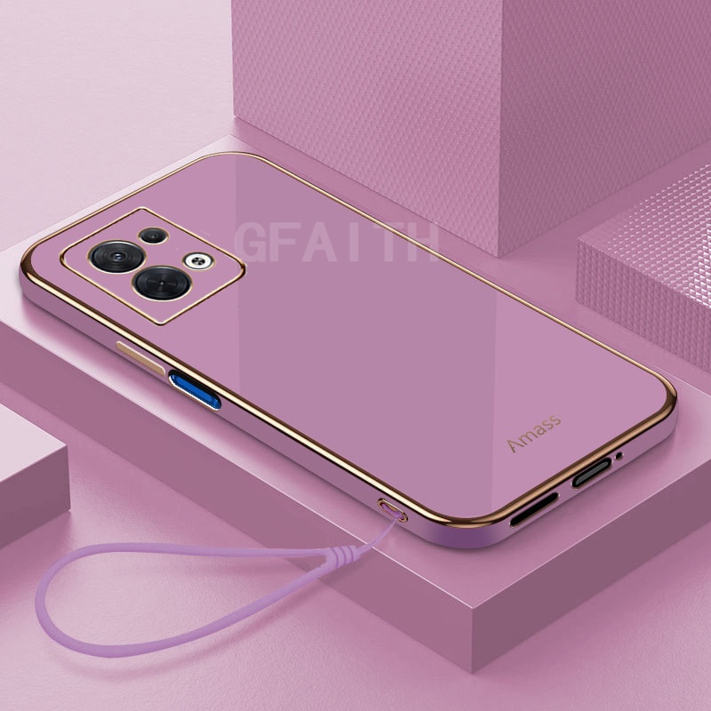 Ốp Điện Thoại Dẻo Nhiều Màu Kèm Dây Đeo Tay Cho OPPO Reno 10 10Pro 9 Pro + / Reno 9 Pro 5G 8T C55 A1 A17 A58