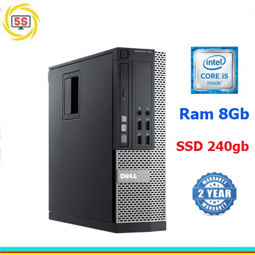 Case máy tính để bàn Dell Optiplex 7020 CPU intel core i5 4570/Ram 8GB/SSD 240GB-Hàng Nhập Khẩu-Bh 24 Tháng