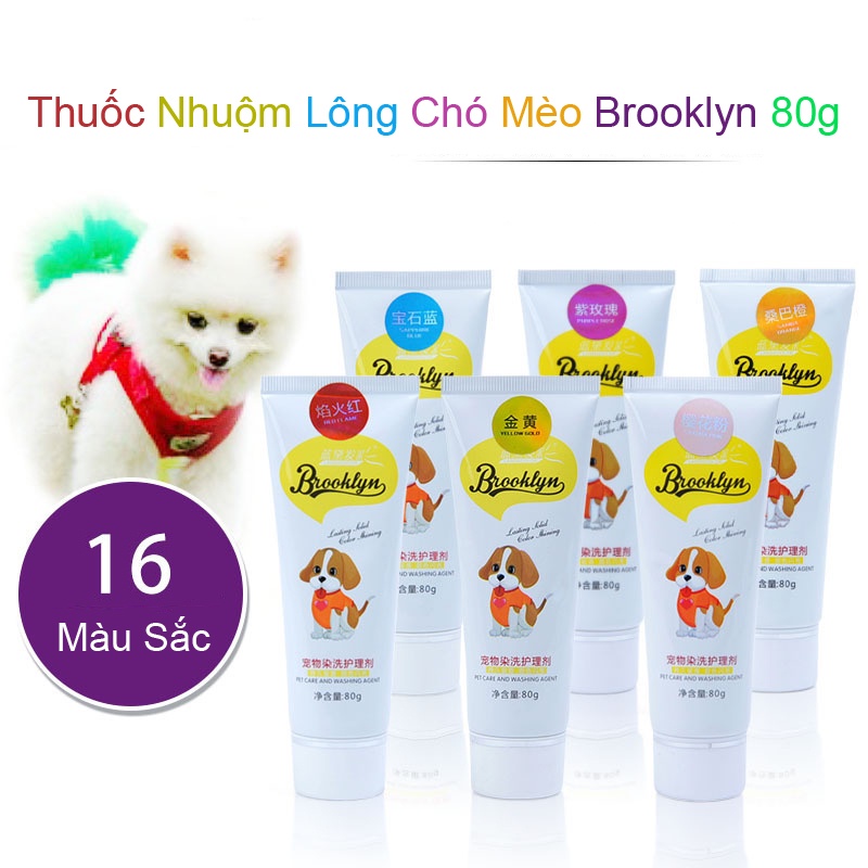 Tuýp Thuốc Nhuộm Lông Cho Chó Mèo Brooklyn 80g - Mã PKCMK25